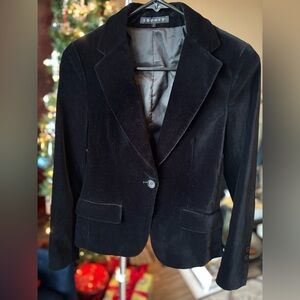 THEORY Black velvet blazer, size 2